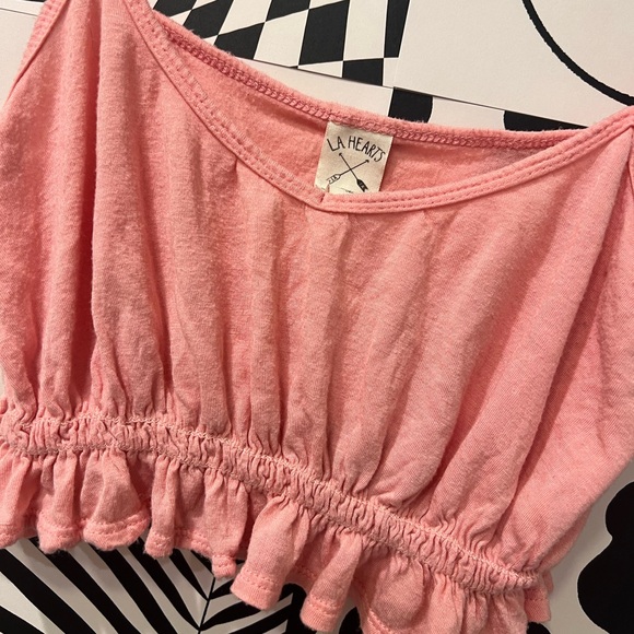 PacSun L.A. Hearts Pink Cropped Size Small Top - Picture 2 of 4